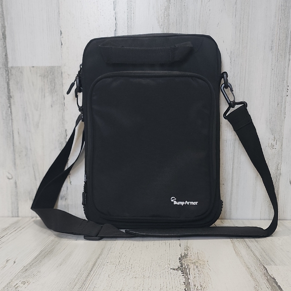 Bump Armor Black Chromebook Carry Case Handle And Adjustable Crossbody Strap